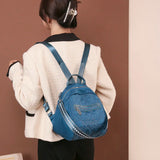 High Capacity Oxford Backpack for Women Zipper Daypack Multi-use Bags