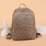 Waterproof Rhombus Backpack Women's Large Capacity Casual Travel Bag