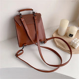 Women's Mini PU Leather Backpack Small Backbags