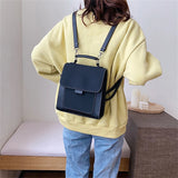 Women's Mini PU Leather Backpack Small Backbags