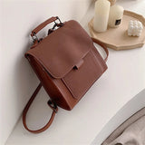 Women's Mini PU Leather Backpack Small Backbags