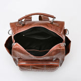 PU Leather Backpack Women Retro Backpacks Ladies School Bag Casual Backpacks