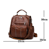 PU Leather Backpack Women Retro Backpacks Ladies School Bag Casual Backpacks