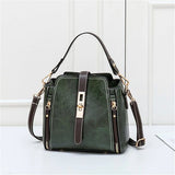PU Leather Bucket Bag Vintage Style Totes