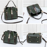 PU Leather Bucket Bag Vintage Style Totes