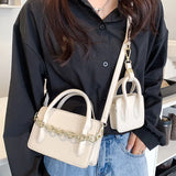 Stylish PU Leather Chain Shoulder Bag for Women