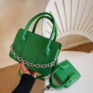 Stylish PU Leather Chain Shoulder Bag for Women