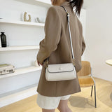 PU Leather Flap Shoulder Bags For Women Handbags Small Round Crossbody