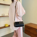 PU Leather Flap Shoulder Bags For Women Handbags Small Round Crossbody