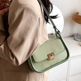 PU Leather Shoulder Bags Solid Handbags Crossbody Female