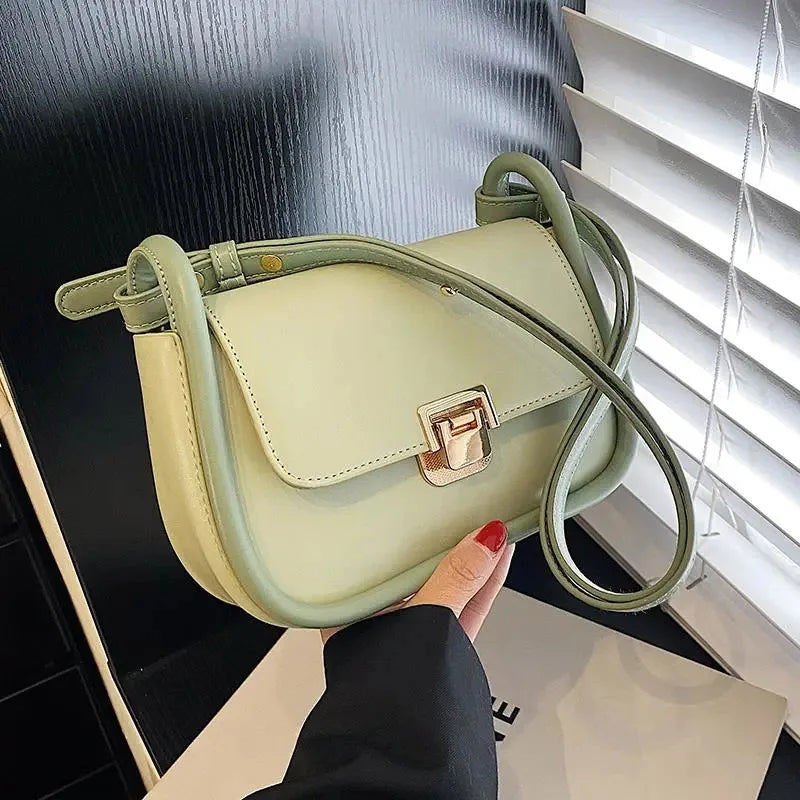 PU Leather Shoulder Bags Solid Handbags Crossbody Female