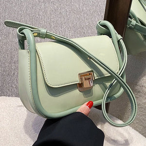 PU Leather Shoulder Bags Solid Handbags Crossbody Female
