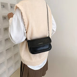 PU Leather Crossbody Bag Chain Shoulder Handbag