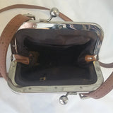 Vintage Small Shoulder Crossbody Bag Women's Handbags Purses Kiss Lock Bag