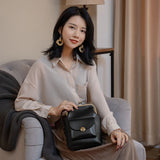 Vintage Solid Pocket Shell Bags 2 Straps Women Shoulder Crossbody Bag
