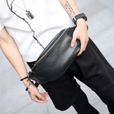 Men's Leather Waist Bag Fanny Pack Belt Bag Pouch