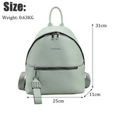 Small PU Leather Women Backpack for Teenage Girls College Shoulder School Bags