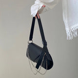 PU Leather Underarm Bag Chain Shoulder Tote Purse Handbag