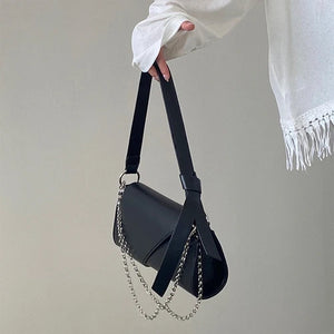 PU Leather Underarm Bag Chain Shoulder Tote Purse Handbag