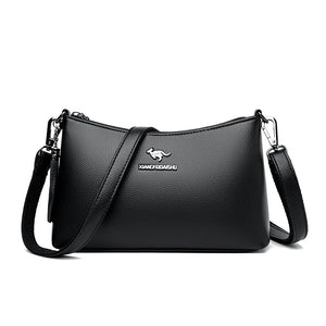 Women's PU Leather Shoulder Bag Casual Messenger Bag Wallet