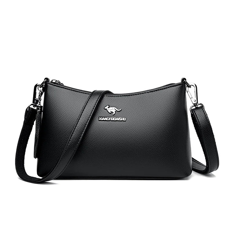 Women's PU Leather Shoulder Bag Casual Messenger Bag Wallet
