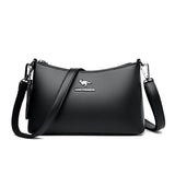 Women's PU Leather Shoulder Bag Casual Messenger Bag Wallet