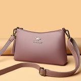 Women's PU Leather Shoulder Bag Casual Messenger Bag Wallet