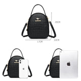 Crocodile Pattern Small Round Shoulder Bag