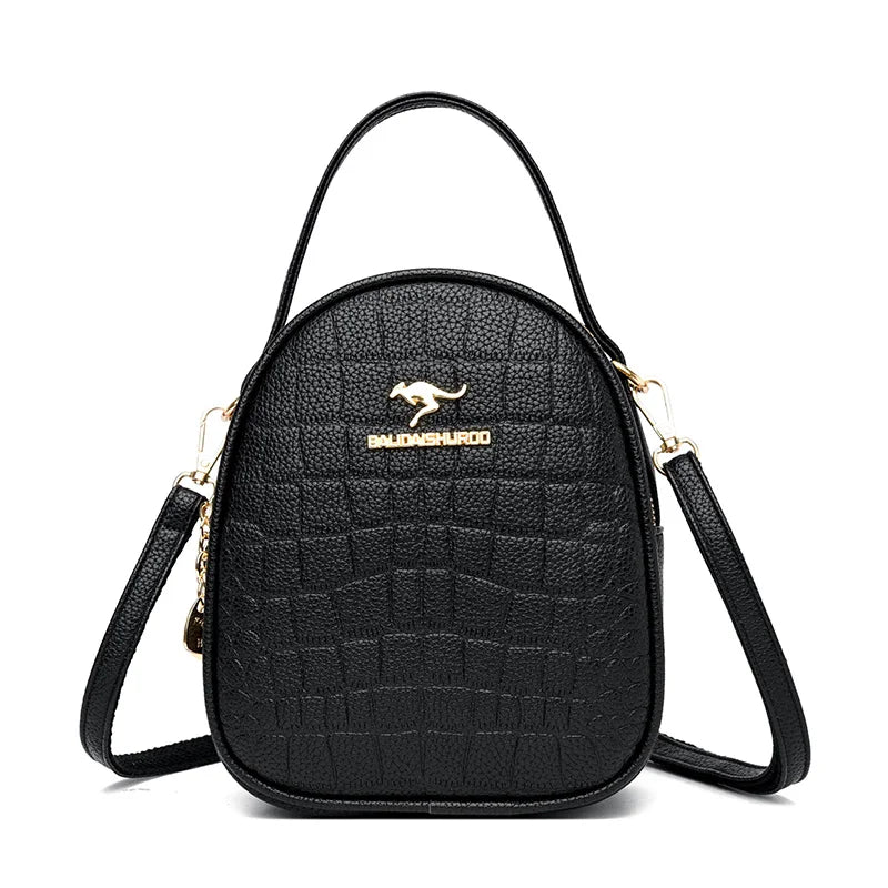 Crocodile Pattern Small Round Shoulder Bag