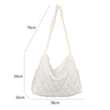 Plaid Quilting Nylon Crossbody Bag with Zipper Closure