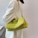 Winter Plush Chain Shoulder Bag for Women
