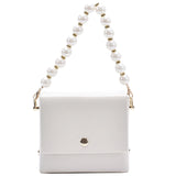 Pu Beaded Handbag Women Crossbody Bag Soft-Faced Square Shoulder Bag