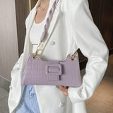 Crocodile Pattern Crossbody Bag Women Leather Shoulder Travel Handbag