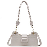 Crocodile Pattern Crossbody Bag Women Leather Shoulder Travel Handbag