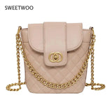 Fashion Bucket Bag Women Crossbody Pack Chain Shoulder Bag Totes