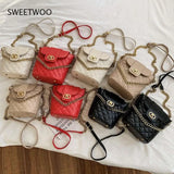 Fashion Bucket Bag Women Crossbody Pack Chain Shoulder Bag Totes