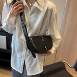 Women Half Moon Shoulder Bag Semicircular Crossbody Handbag Small