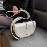 Women Half Moon Shoulder Bag Semicircular Crossbody Handbag Small
