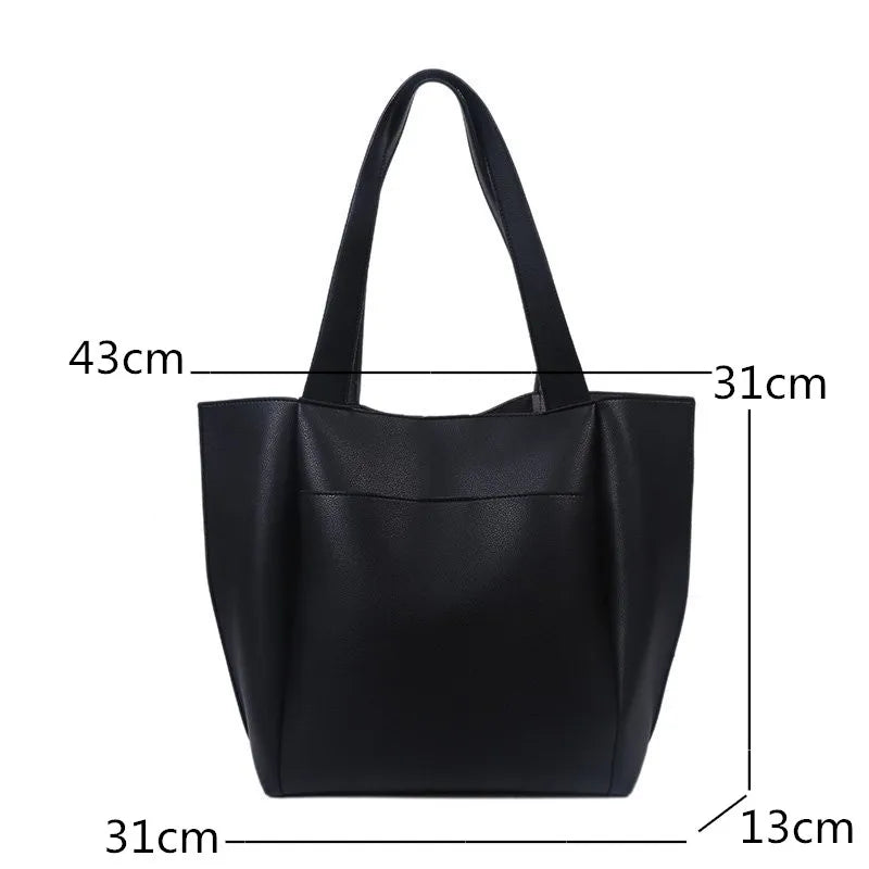 High PU Leather Women Shoulder Bags Tote Bag Casual Large