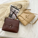 Pu Leather Messenger Bag Female Shoulder Crossbody Handbag