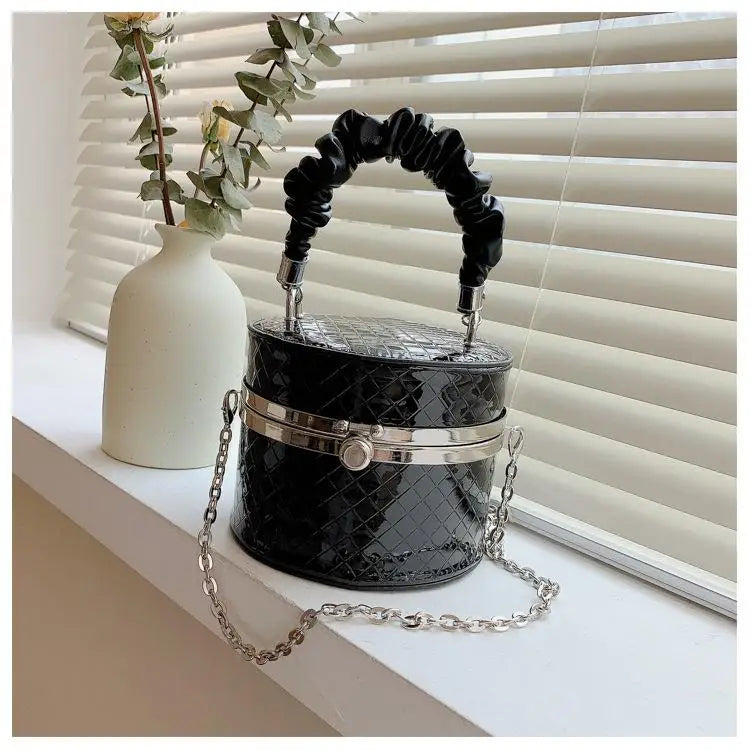 Silver Lattice Small Shoulder Purses Women Handbags