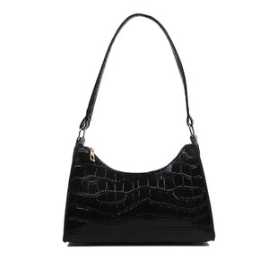 Stone Pattern Shoulder Bag Women's Handbag Zippered Underarm Shoulder Bag
