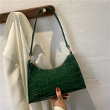 Stone Pattern Shoulder Bag Women's Handbag Zippered Underarm Shoulder Bag