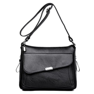 Red Small Crossbody Bag Soft Leather Shoulder Messenger Bag for Women