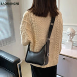 Retro Stone Pattern Wide Shoulder Bag