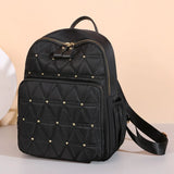 High Rivet Oxford Women Backpacks Student S...