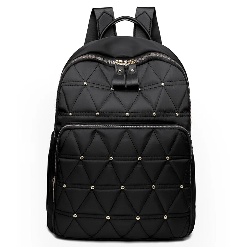 High Rivet Oxford Women Backpacks Student Schoolbag