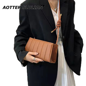 High Satchels Messenger Bag Knot Adjustable Shoulder Strap Crossbody Bolsa