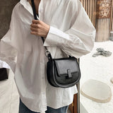 Shoulder Bag Women PU Leather Hasp Patchwork Street All-match