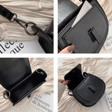 Shoulder Bag Women PU Leather Hasp Patchwork Street All-match